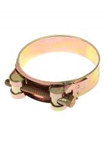 Хомут обжимной червячный усиленный, 104-112 мм, оцинкованный, Robust