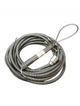Трос сантехнический диаметр 16 мм, пружина, 15 м, СантехКреп, Лом с натяжителем, 3.1.6.4.