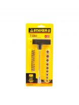 Набор отверток с битами, 21 предмет, Stayer, с Т-образной ручкой, 2540-H20