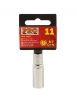 Головка торцевая 6-гранная, 1/4", 11 мм, глубокая, Startul, PRO-54111