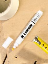 Маркер меловой для временной разметки, стираемый, белый, Lekon, Mel, 14594