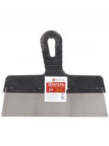 Шпатель нержавеющая сталь, 250 мм, прямой, рукоятка пластик, Bartex