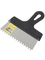 Шпатель для клея, нержавеющая сталь, 200 мм, зубчатый, 6х6 мм