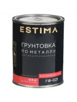 Грунтовка алкидная, Estima, ГФ-021, серая, 0.9 кг