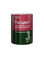 Грунтовка алкидная, Расцвет, ГФ-21, для внутренних и наружных работ, серая, 0.9 кг