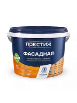 Краска водно-дисперсионная, Престиж, F20 ВД-АК-101, акриловая, фасадная, влагостойкая, матовая, супербелая, 2.7 кг