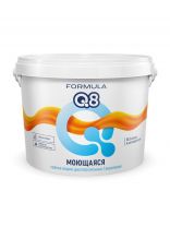 Краска водно-дисперсионная, Formula Q8, акриловая, универсальная, моющаяся, влагостойкая, матовая, белоснежная, 13 кг