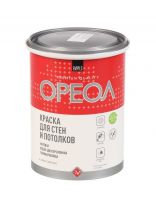 Краска водно-дисперсионная, Ореол, полиакриловая, интерьерная, матовая, белоснежная, 1.3 кг