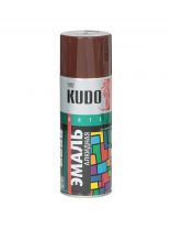 Эмаль аэрозольная, KUDO, универсальная, алкидная, глянцевая, коричневая, 520 мл, KU-1012