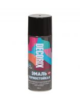Эмаль аэрозольная, Decorix, Металлик, термостойкая, акриловая, полуглянцевая, черная, 520 мл, 400_C
