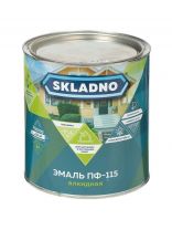 Эмаль Skladno, ПФ-115, алкидная, глянцевая, зеленая, 2.6 кг