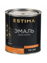 Эмаль Estima, ПФ-266, для пола, алкидная, глянцевая, желто-коричневая, 2.7 кг