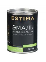 Эмаль Estima, ПФ-115, алкидная, глянцевая, черная, 0.9 кг