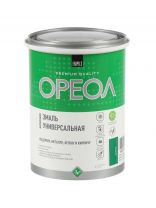 Эмаль Ореол, для внутренних и наружных работ, акриловая, глянцевая, зеленая, 1 кг
