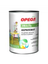 Эмаль Ореол, для внутренних и наружных работ, акриловая, глянцевая, красная, 1 кг