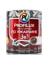 Грунт-эмаль Profilux, 3в1, по ржавчине, алкидно-уретановая, белая, 0.9 кг
