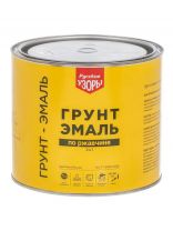 Грунт-эмаль Русские узоры, 3 в 1, по ржавчине, быстросохнущая, алкидная, черная, 1.9 кг