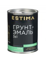 Грунт-эмаль Estima, по ржавчине, алкидная, коричневая, 0.9 кг