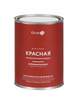 Грунт-эмаль Elcon, 3в1 матовая, по ржавчине, смоляная, красная, RAL 3002, 0.8 кг