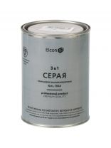Грунт-эмаль Elcon, 3в1, алкидная, глянцевая, серая, RAL 7040, 0.8 кг
