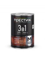 Грунт-эмаль Престиж, Мастер, по ржавчине, быстросохнущая, смоляная, черная, 0.9 кг