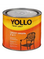 Грунт-эмаль Yollo, по ржавчине, алкидная, черная, 1.9 кг
