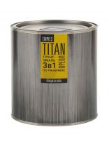 Грунт-эмаль Ореол, Титан, по ржавчине, алкидная, черная, RAL 9005, 2 кг