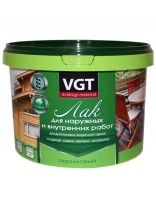 Лак VGT, глянцевый, акриловый, бесцветный, для внутренних и наружных работ, 0.9 кг