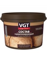 Состав герметизирующий VGT, для защиты торцов древесины, ВД, бесцветный, 0.9 кг