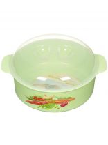 Контейнер пищевой кастрюля пластик, 2.1 л, 25х25х11 см, в ассортименте, круглая, Полимербыт, 4385300
