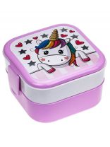 Контейнер пищевой для обеда пластик, 0.4, 0.4 л, 13х12.5х8.5 см, Idea, Единорог, М1232