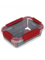 Контейнер пищевой пластик, 0.5 л, 5.8 см, красный, герметичный, Полимербыт, Butterfly Bright, 437815900