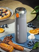 Термобутылка нержавеющая сталь, 0.4 л, колба нержавеющая сталь, серая, Y6-7396