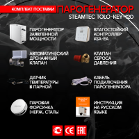 Парогенератор Steamtec TOLO KEY 120 - 12 кВт