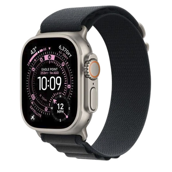Apple Watch Ultra 3 GPS, 49mm, Natural Titanium + ремешок Alpine Loop «Black»
