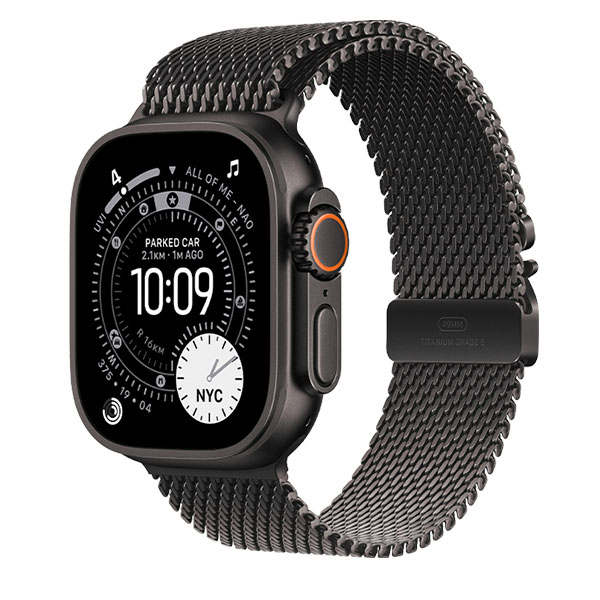 Apple Watch Ultra 3 GPS, 49mm, Black Titanium + ремешок Milanese Loop «Black»