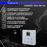 Парогенератор Steamtec TOLO KEY 60 - 6 кВт бюджетная серия