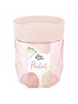 Банка для сыпучих продуктов, полипропилен, 0.5 л, 9.5х9.5х10 см, с крышкой, Plast team, Pastel, PT170110040, персик