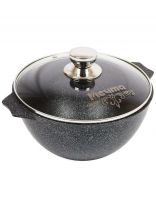 Казан алюминий, антипригарное покрытие, 4.5 л, Гранит star Induction, с крышкой, Мечта, 54803И