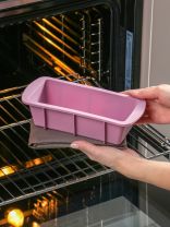 Форма для запекания силикон, 9.1х19.4х5.9 см, прямоугольная, Хорс, Plum, Буханка-2, П-01-54-01-(205)