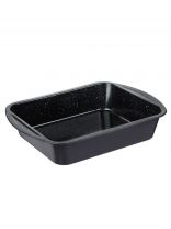 Противень углеродистая сталь, 27х35х7 см, 7 л, антипригарное покрытие, прямоугольный, Satoshi, Валькур, 849-174