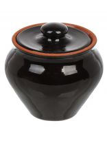 Горшок для запекания керамика, 0.5 л, Черный янтарь, ГПЧ 0,5