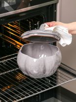 Горшок для жаркого керамика, 2.4 л, серый, Борисовская керамика, Тыква, ОБЧ00028957