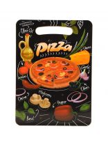 Доска разделочная дерево, 29х21х0.6 см, с ручкой, прямоугольная, Пицца, Ф-16