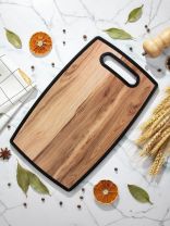 Доска разделочная пластик, 23х37 см, коричневая, прямоугольная, Y4-8676