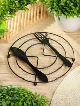 Подставка под горячее, металл, круглая, Вилка-нож, Y4-3096