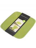 Подставка для посуды, силикон, 30х30 см, зеленая, MV19038