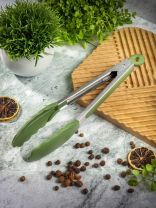 Щипцы кухонные нержавеющая сталь, силикон, 28.5 см, навеска, Y4-6411