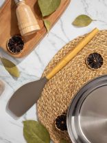 Лопатка кулинарная силикон, навеска, Daniks, Elite Wood, CL04832BC14