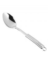 Ложка поварская нержавеющая сталь, 33х7 см, навеска, Satoshi, Альфа, 882-254